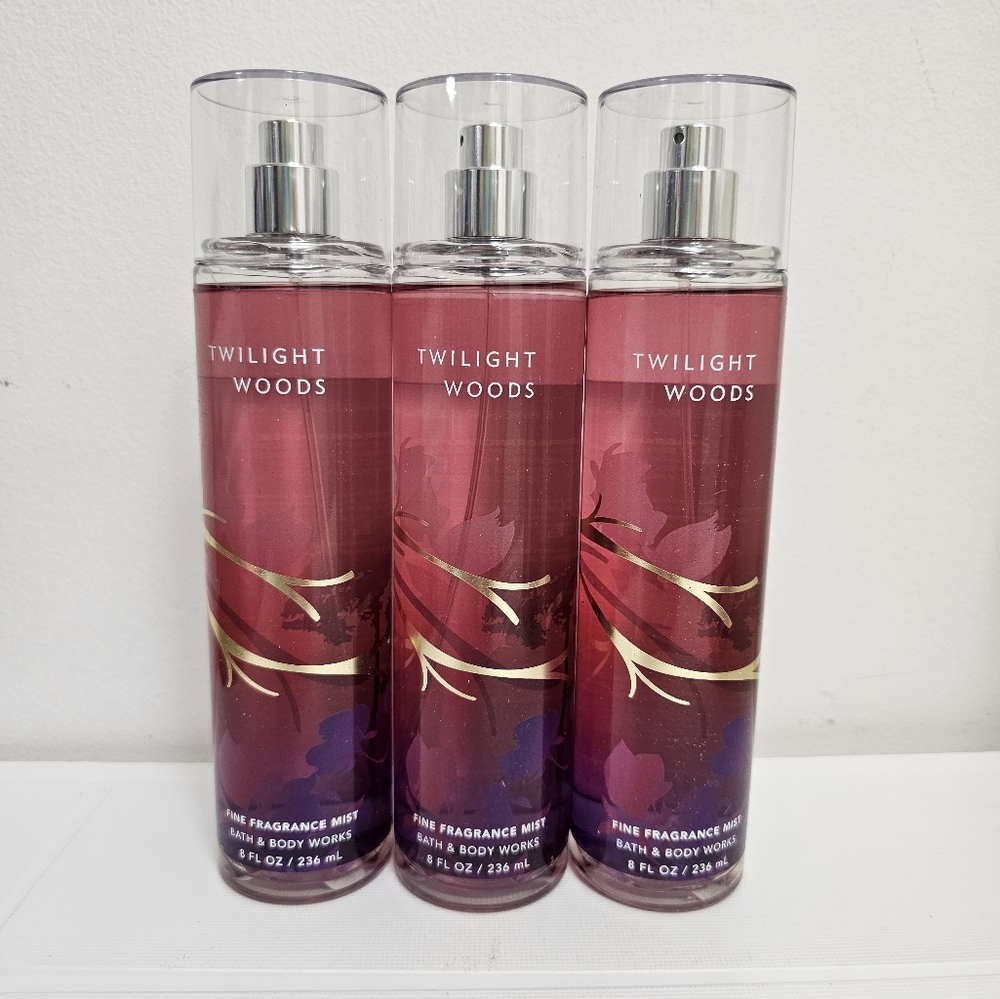 QTY - 3 Bath and Body Works Twilight Woods Fine Fragrance Mist 8 fl oz /236 ml